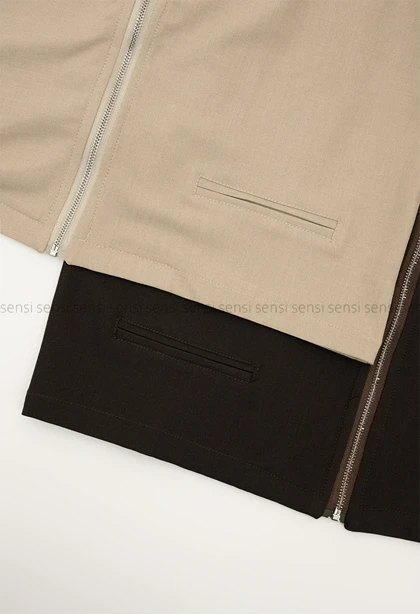 بامبر جلو زیپ آستین 3ربع کد1005384