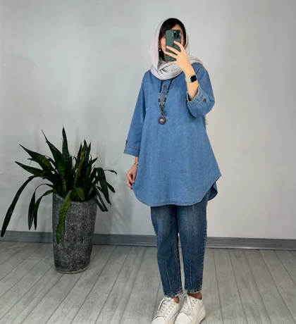 مانتو جین کاغذی ماهرو