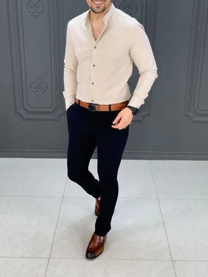 پیراهن 031419 AKOMOD کرم