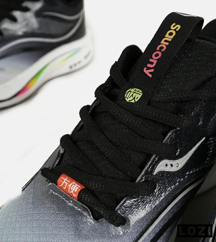کفش کتانی مشکی خاکستری Saucony Ride Review v.2