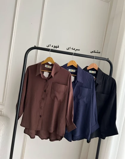 شومیز سیلک مودال آستین سه ربع یکتا SH-3020
