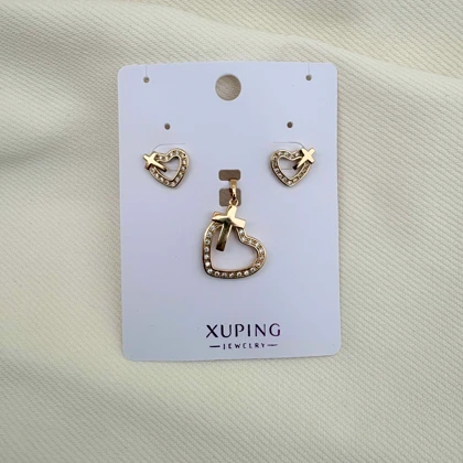 نیم ست صلیب قلبی ژوپینگ بدون زنجیر