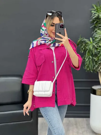 مانتو سرشانه پاگن دو جیب