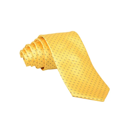 ست کراوات و پوشت خال‌خالی زرد 95106