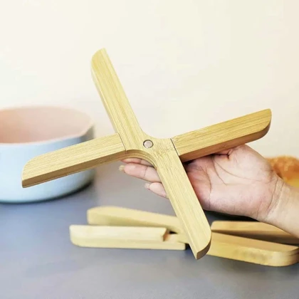 زیر قابلمه ای چوبی مگنتی دو تیکه