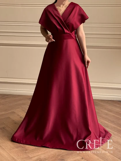 ماکسی ساتن آستین کلوش