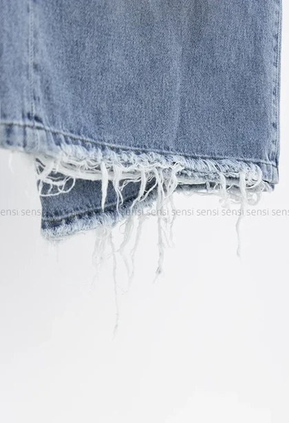 شلوارک جین واید قد 80کد1004174