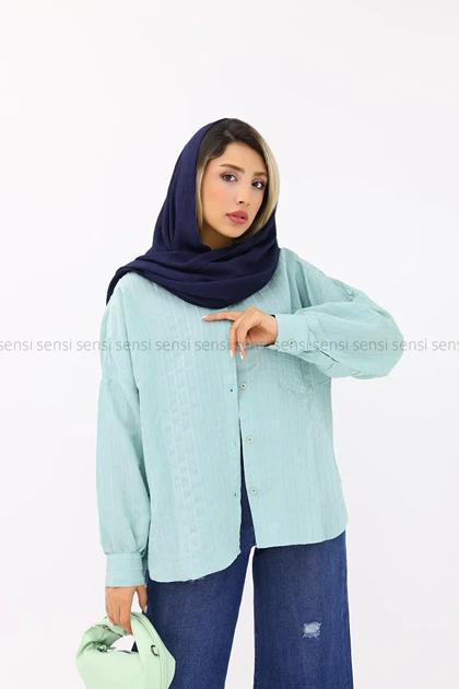 شومیز راه راه پری ابریشم