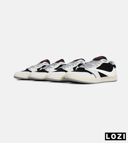 کفش کتانی مردانه کرم مشکی NIKE travis scott