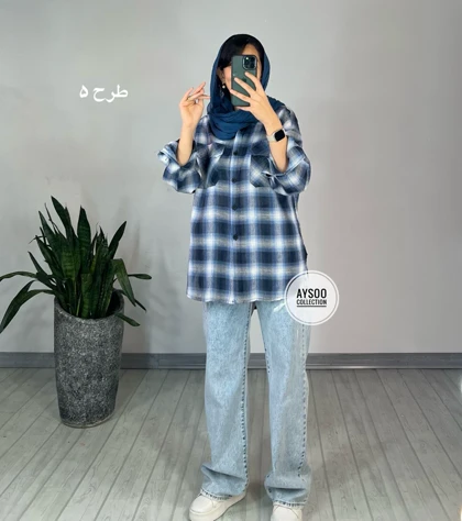 مانتو چهارخونه ترنج 1