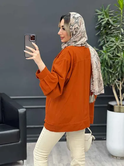 مانتو لینن دو جیب نما پایین پاگن
