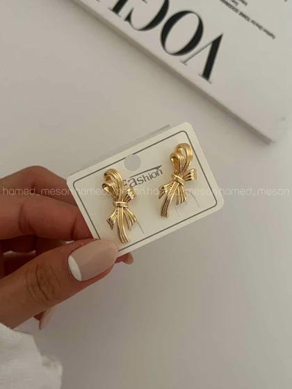 گوشواره پاپیونی طرحدار