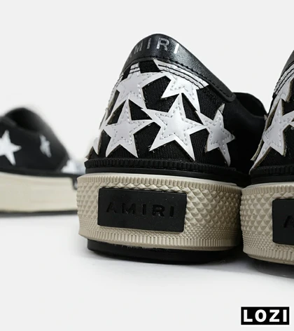 کفش اسنیکرزونس سفید مشکی Amiri Stars Vintage مدل 5985