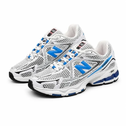 کفش کتانی مردانه مدل نیوبالانس سفید آبی New BALANCE 740