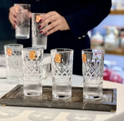 لیوان اسموتی طرحدار بلند DELI