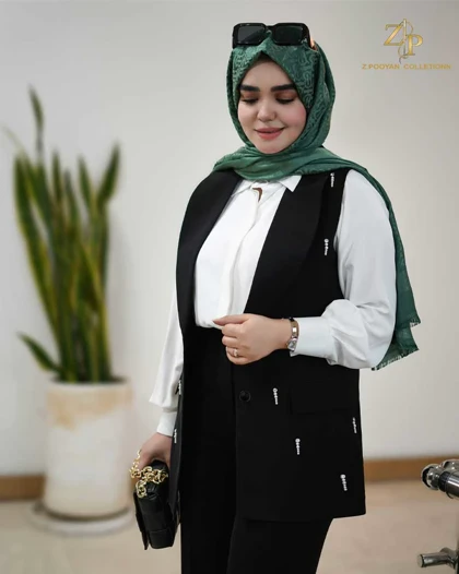 ست وست و شلوار زنانه کرپ مارتا