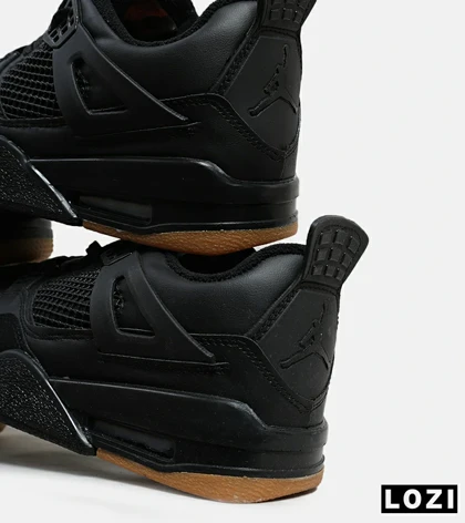 کتانی ساق‌دار بزرگ پا مشکی کرم Nike air jordan 4 مدل 6203