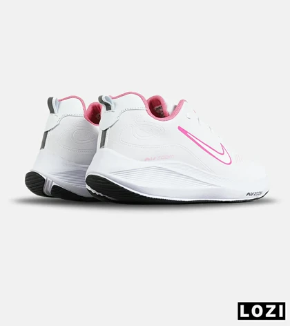 کفش کتانی مردانه و زنانه سفید صورتی NIKE Air Zoom مدل 7746