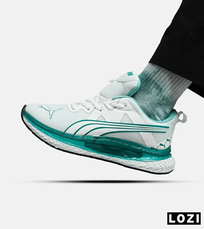 کفش کتانی ورزشی مردانه و زنانه سفید سبز PUMA