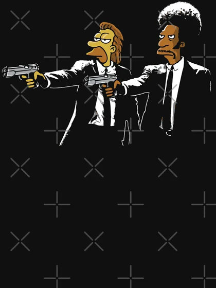 تیشرت کلاسیک داستان عامه پسند | تیشرت Pulp Fiction طرح Lenny and Carl کد 112074
