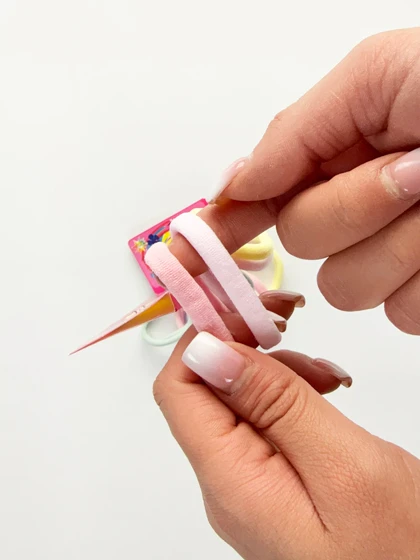 کش مو رنگی ساده بسته 6 عددی