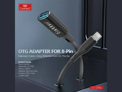 مبدل اوتی‌جی آیفون یواس‌بی به لایتنینگ ارلدام EARLDOM ET-OT81 OTG adapter 8 Pin