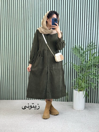 پیراهن مانتویی دوجیب