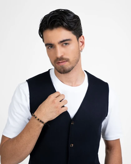 ام کی کالکشن جلیقه mk-6095-navy-blue
