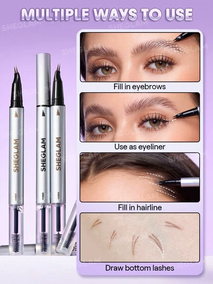 هاشور و لمینت دوسر ابرو شیگلم، مدل Real Flow Laminating Brow Pen مناسب انواع ابرو حجم 4 میلی‌لیتر