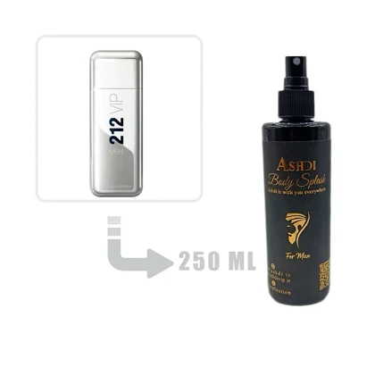 بادی اسپلش عطر ادکلن 212 وی آی پی مردانه 250 میل Carolina Herrera 212 VIP Men 250ml