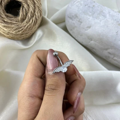 پیرسینگ ناف زنانه مدل آویژه