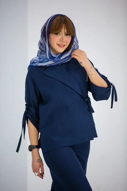 کت زنانه استریپ بغل بندی