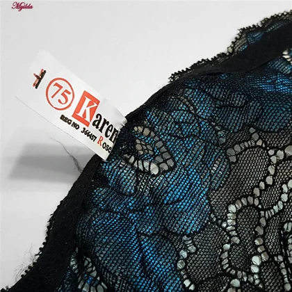 ست شورت و سوتین زنانه کارنا رز مدل فنردار مشکی گل آبی کد 5033-2038