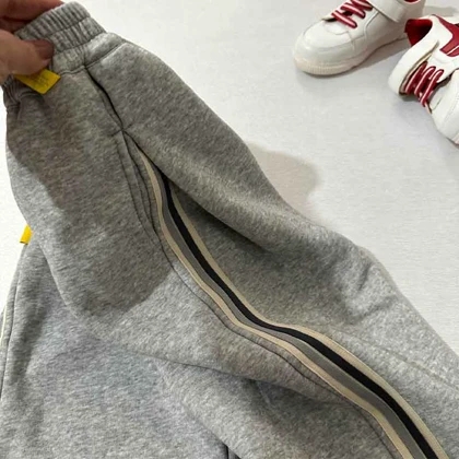 شلوار اسلش طوسی لاینر دار دمپا پیلی