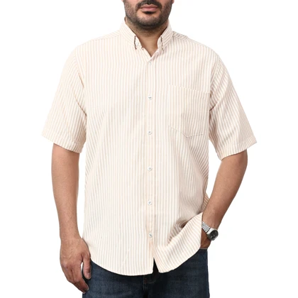 پیراهن آستین کوتاه راه راه مردانه برند مد مدل 141121012