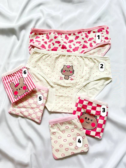 شورت نخی عروسکی صورتی