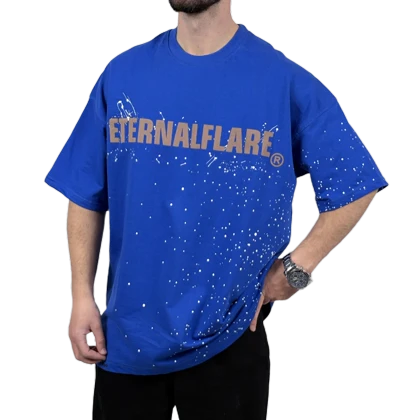 تیشرت آستین کوتاه مردانه آبی دونخ مدل ETERNALFLARE