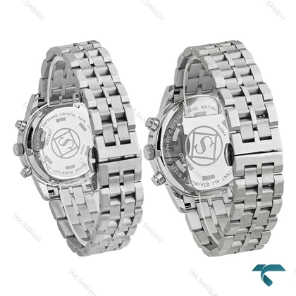 ساعت ست سیکو کورنوگراف استیل سه موتوره صفحه سبز Seiko-7832-S