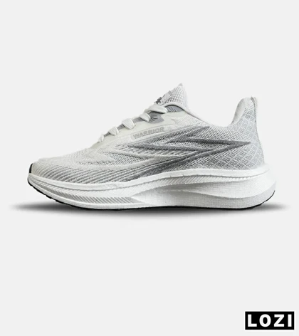 کفش کتانی مردانه و زنانه سفید طوسی GENERIC All Run مدل 7852