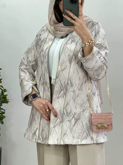 مانتو ژاکارد مغزی دوزی نفس