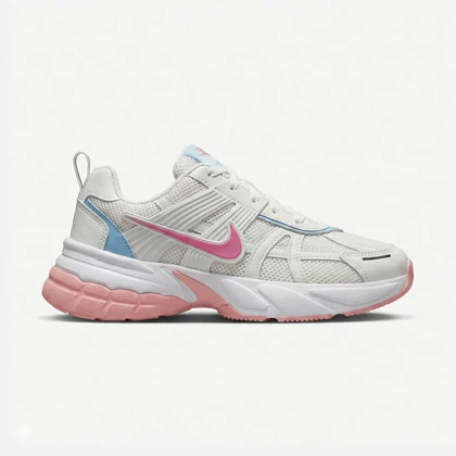 کفش کتانی نایک V2K Run سفید صورتی آبرنگی کد 294987