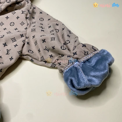 ست هودی شلوار دخترانه داخل خز Louis Vuitton