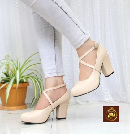 کفش مجلسی پاشنه‌بلند زنانه سارا دو بندضربدری