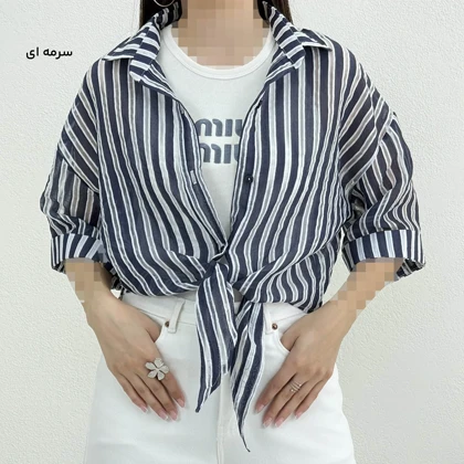 شومیز زنانه دو تیکه پری جلو گره‌ای | آی بولک
