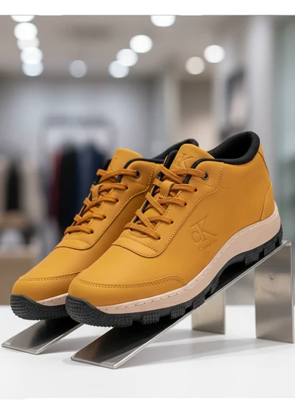 کفش مردانه عسلی CK مدل Behdad