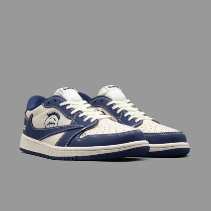 نایکی جردن 1 ترویس اسکات گوچی آبی ساق کوتاه Nike Air Jordan 1 Low OG Travis Scott Gucci Blue