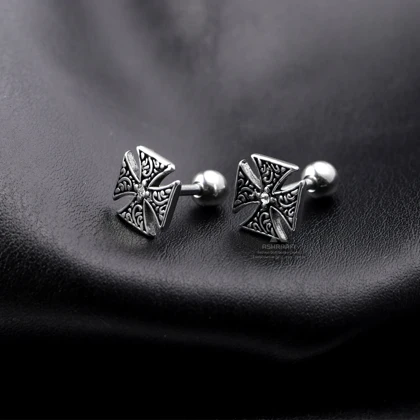 گوشواره طرح صلیب Cross Earrings SK01