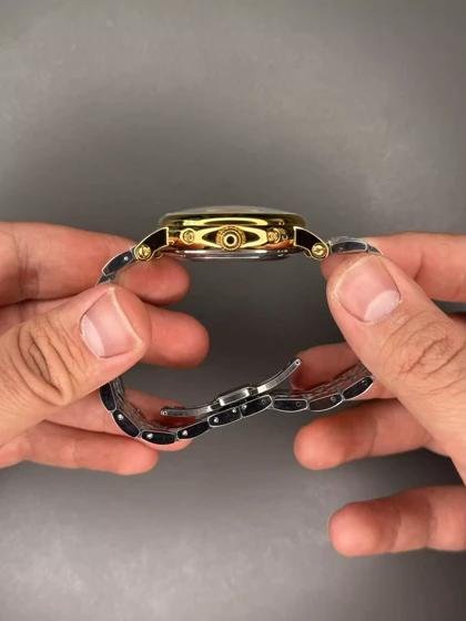 ساعت مچی پتک فیلیپ فول دیت سیلورطلایی صفحه سفید Patek Philippe