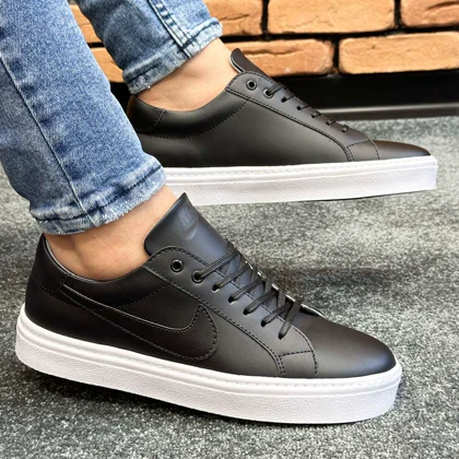کفش کتانی اسپرت مردانه رنگ مشکی مدل نایک NIKE AIR FORCE کد 71185