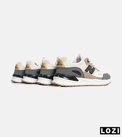 کفش کتانی مردانه کرم قهوه ای طوسی NEW BALANCE yg niubailun